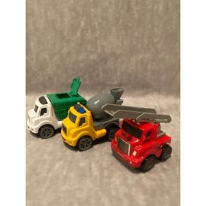 Kid Connection Utility Trucks Set of 3 Friction Pull Back Vehicles